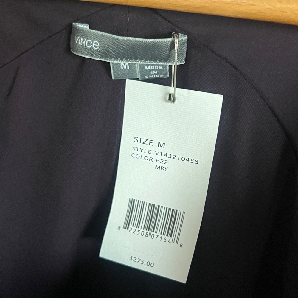 Vince 100% silk NWT Deep Purple Women's blouse - Picture 5 of 7